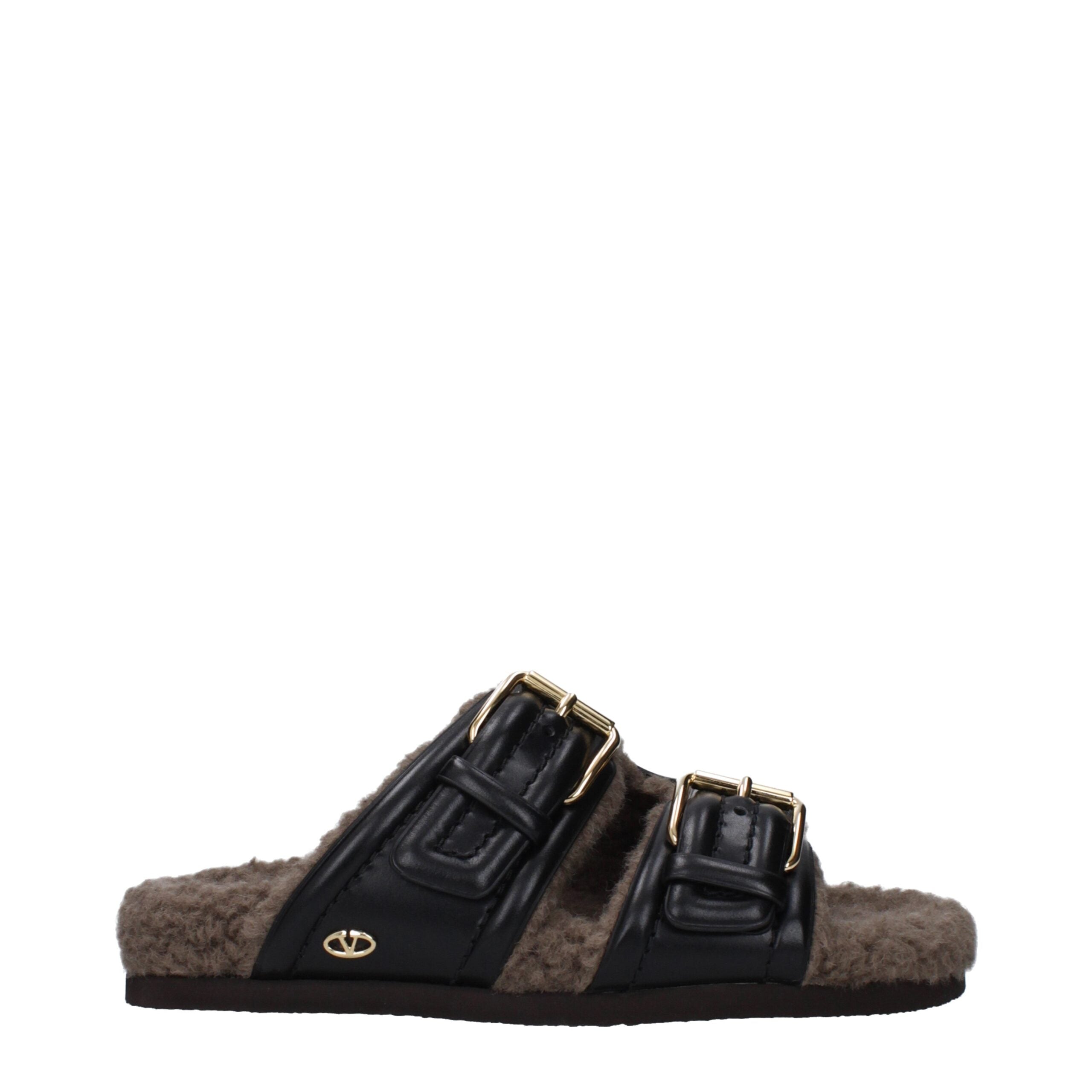 Valentino Garavani Black Leather Slipper